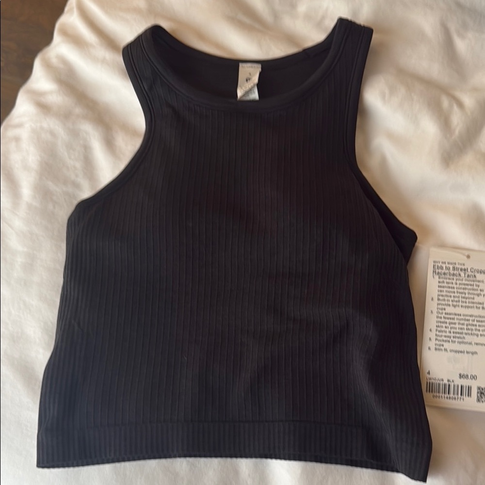 Lululemon ebb to street cropped racerback tank